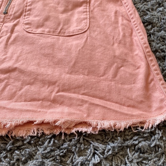 Madewell Zip Front A Line Skirt Frayed Hem Mini Size 0 - Picture 7 of 14